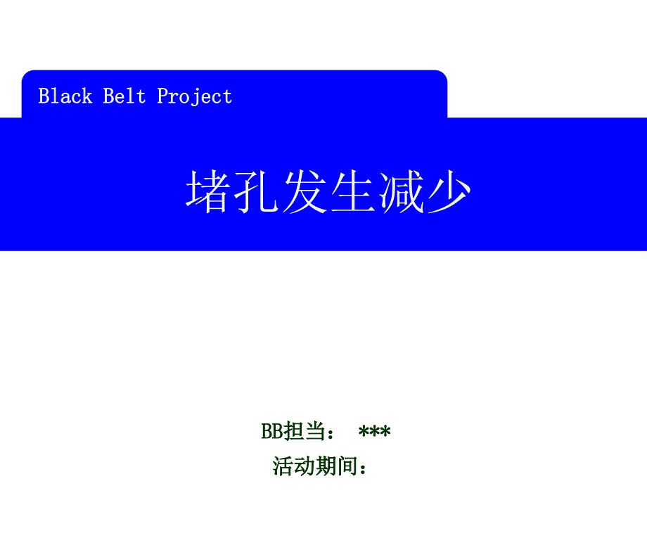 西格玛黑带项目课题参考课件_第1页