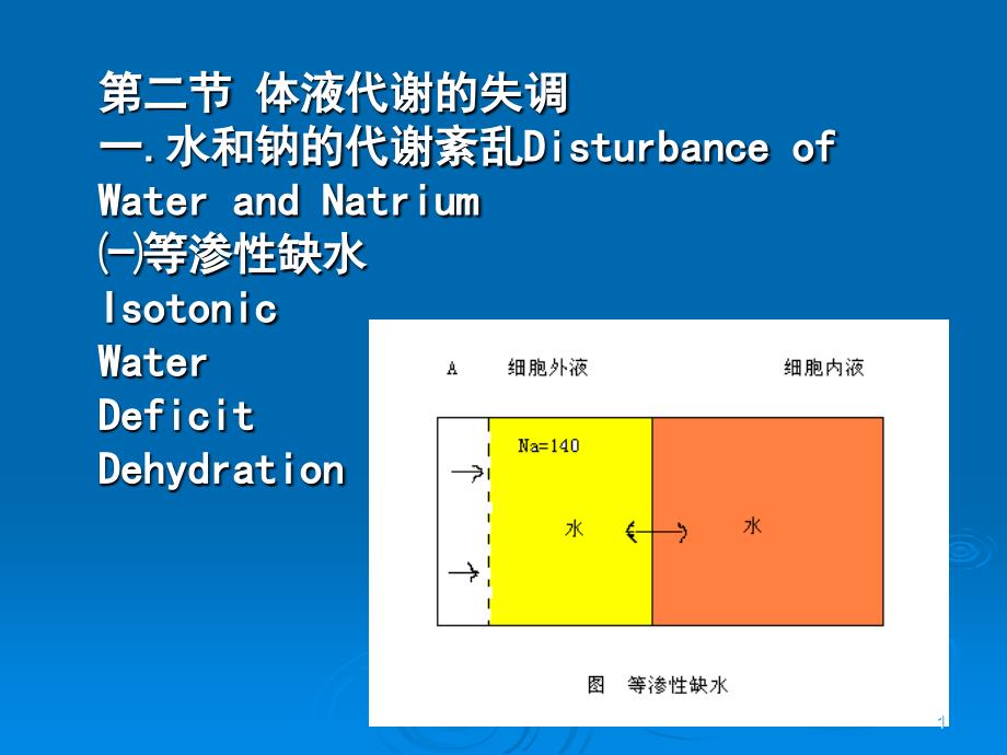 第二节体液代谢的失调一水和钠的代谢紊乱Disturbanceof_第1页