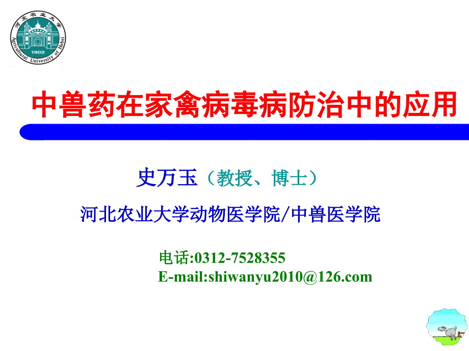 中兽药在家禽病毒病防治中的应用课件_第1页