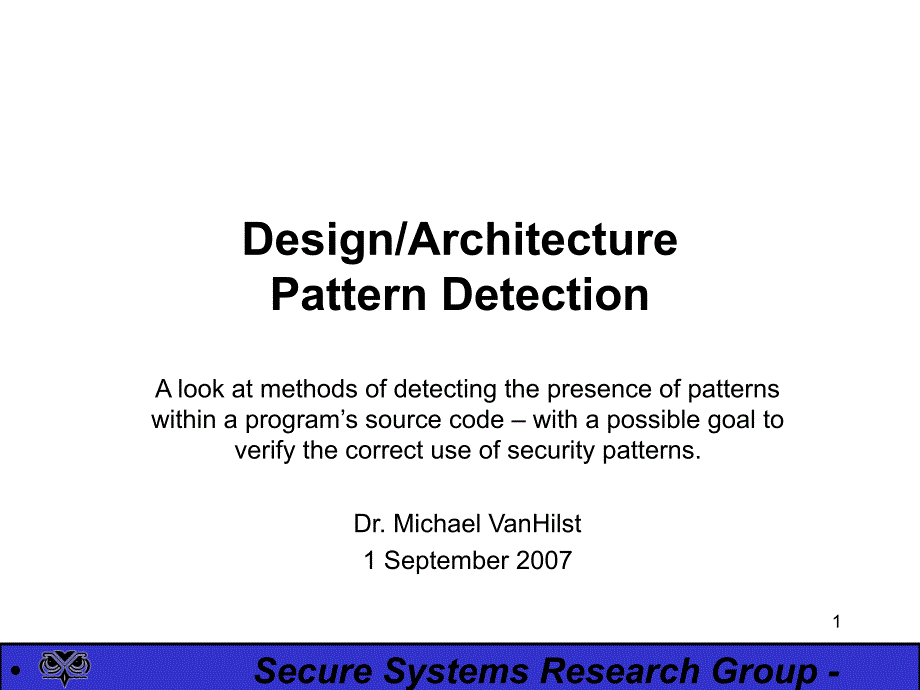 DesignArchitecturePatternDetection_第1页