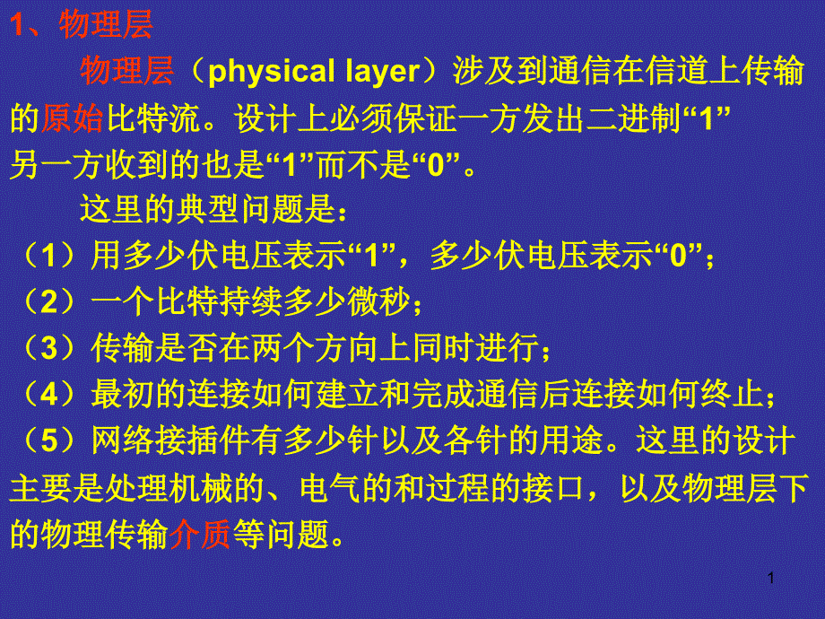 layer）涉及到通信在信道上传输的原始比特流设计上必须_第1页