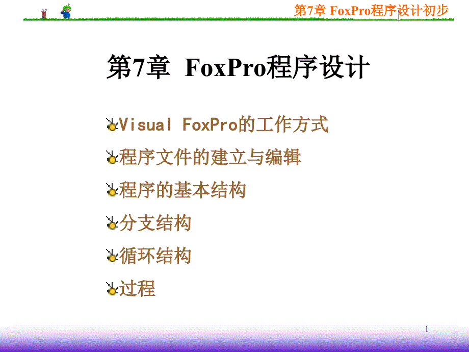 Visual FoxPro程序设计初步_第1页