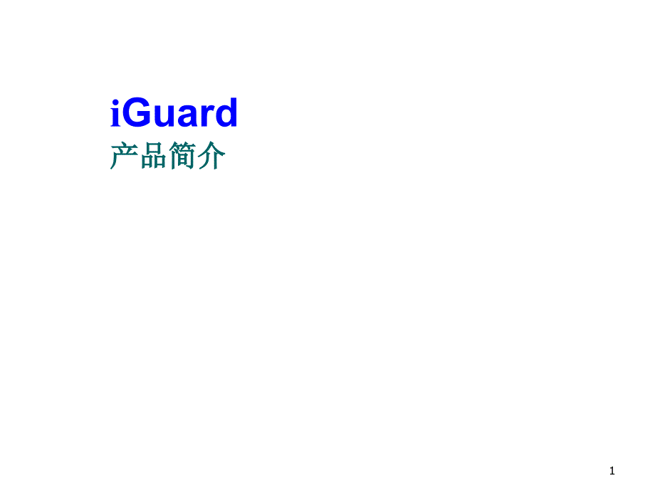 iGuard 产品介绍资料_第1页