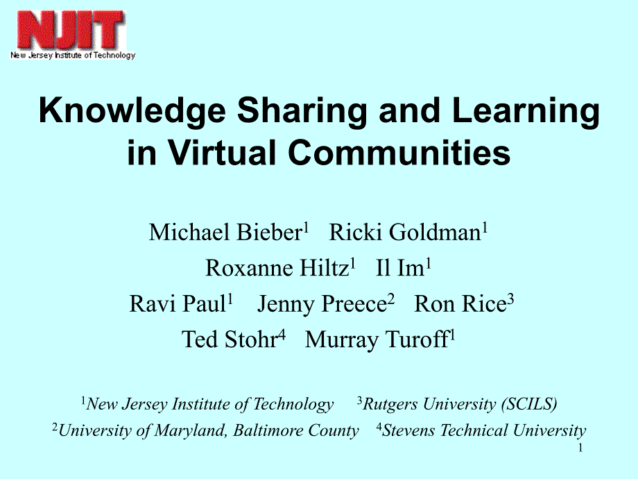 KnowledgeSharingandLearninginVirtualCommunities_第1页