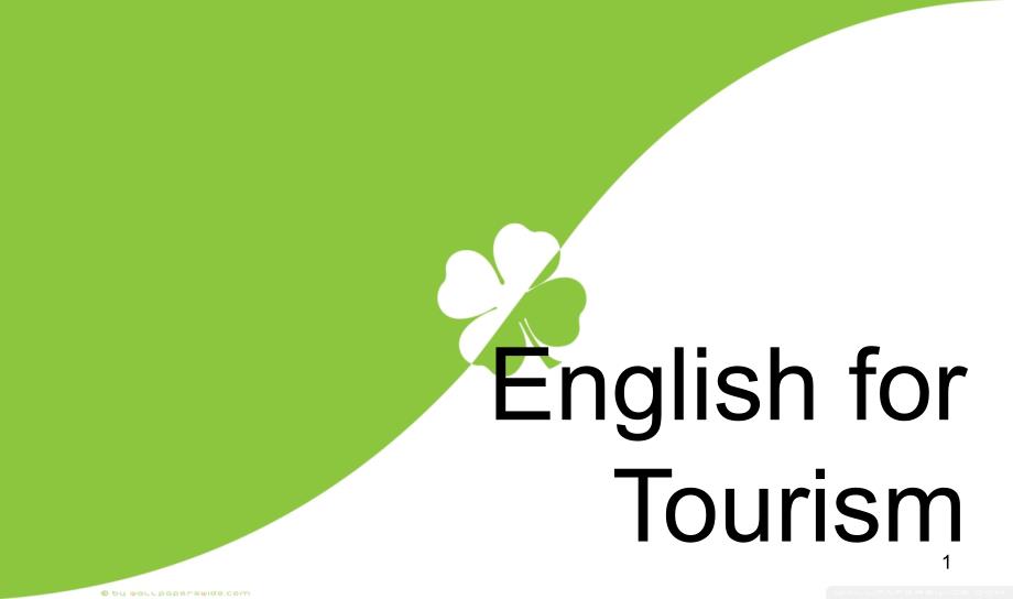 English for Tourism_第1页