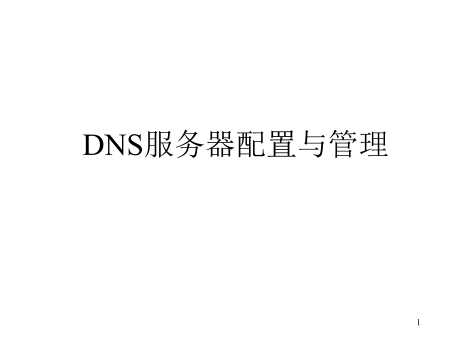 DNS服务器配置与管理_第1页