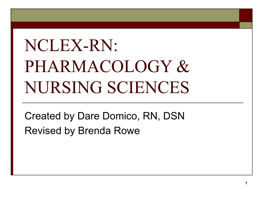 NCLEX-RNPHARMACOLOGY&NURSINGSCIENCES_第1页