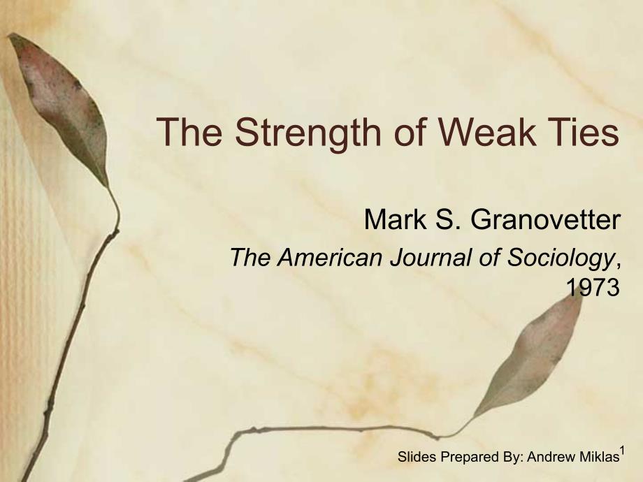 TheStrengthofWeakTies_第1页