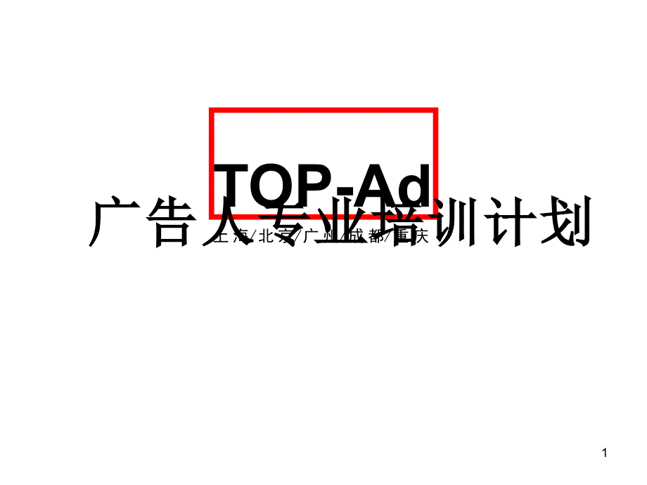 TOP-Ad：广告人的专业培训指南_第1页