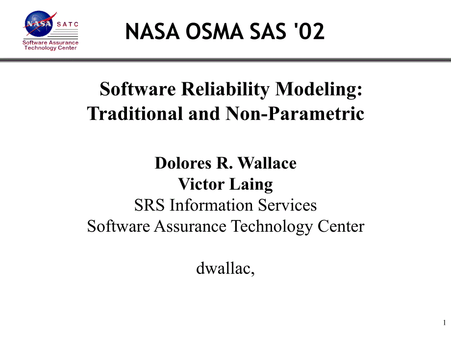 SoftwareReliabilityModelingTraditionalandNon-_第1页