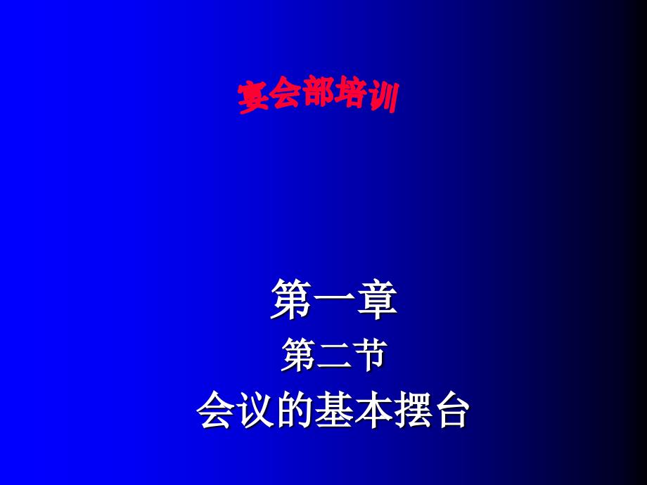 某集团培训教材之宴会部会议培训_第1页