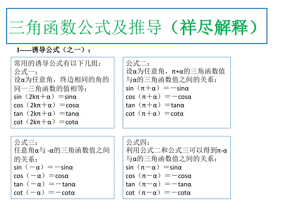 三角函数公式大全课件_第1页