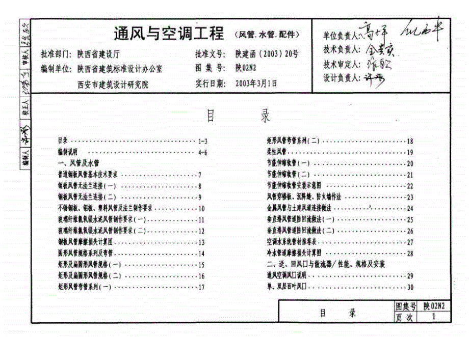 陕02N2 通风与空调工程（风管、水管、配件）_第1页