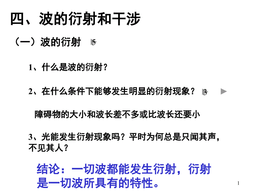 波的衍射和干涉、多普勒效应_第1页