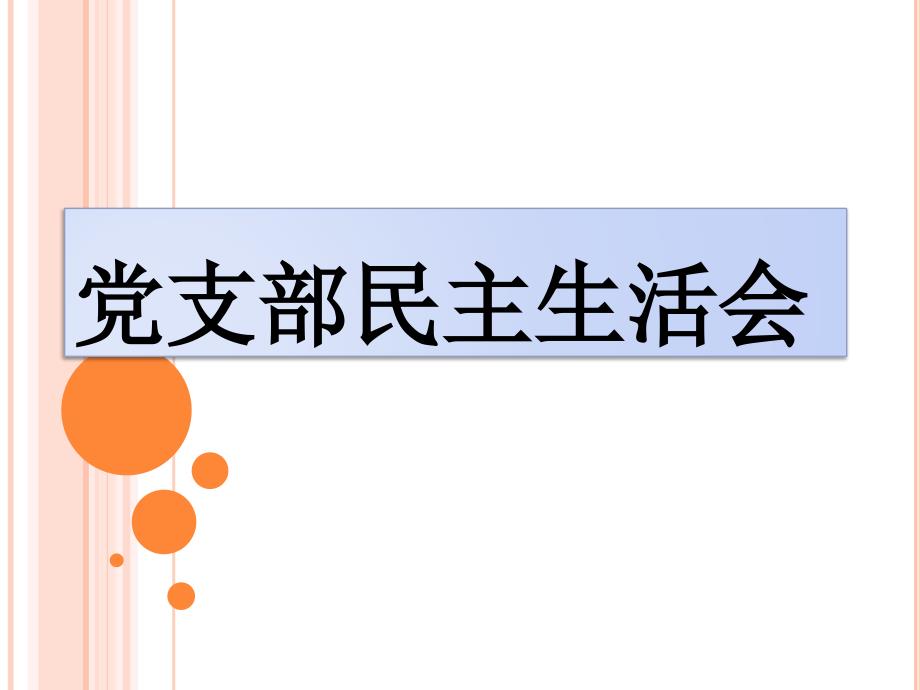 党支部民主生活会_第1页