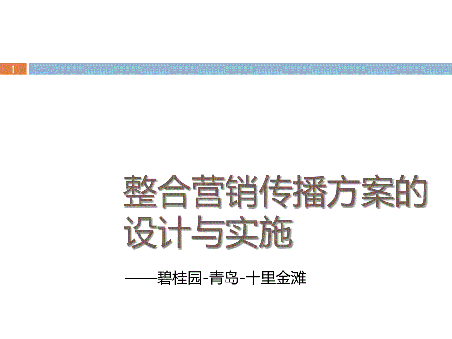 整合营销传播方案的设计与实施_第1页