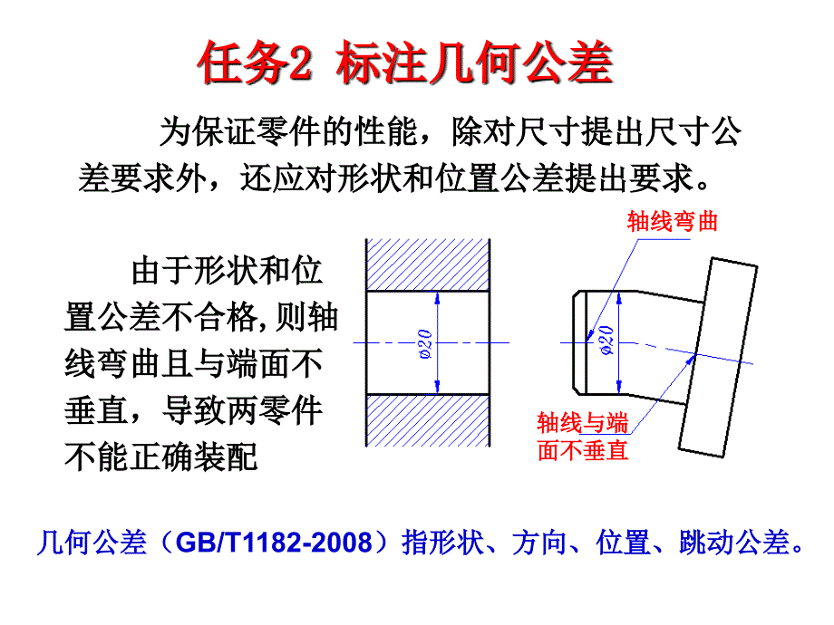 机械制图——标注几何公差;标注零件表面结构要求_第1页