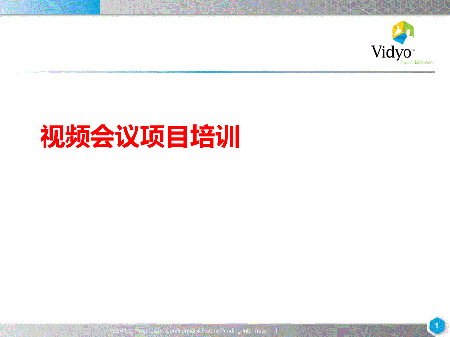 VIDYO视频会议系统培训--使用者_第1页