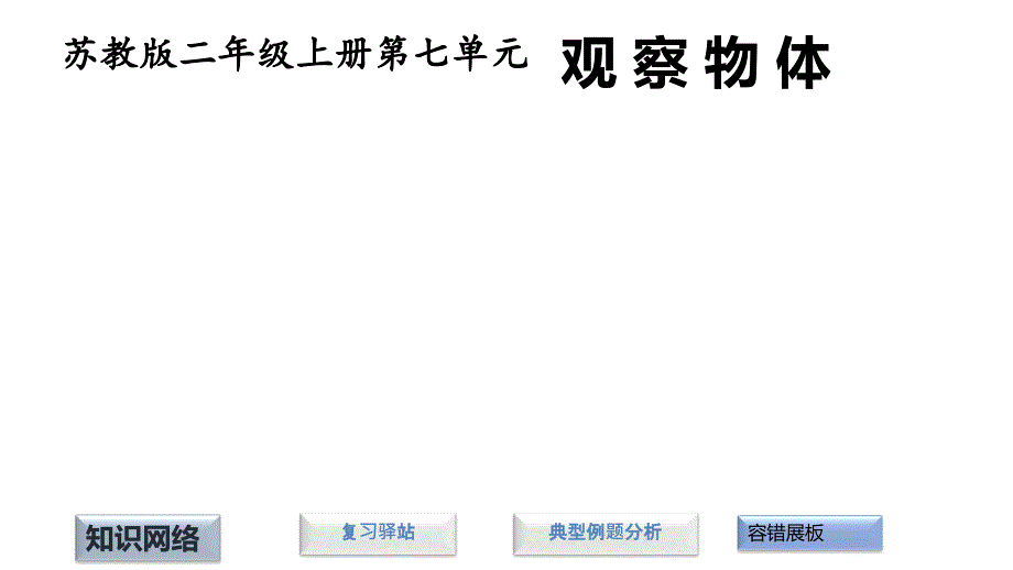 二年级上册数学课件-第七单元 观察物体 (共15张PPT) 苏教版(2014秋)_第1页