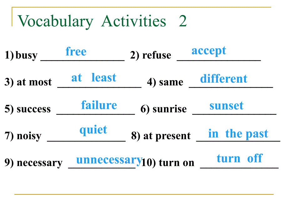 大学英语精读第一册unit4 Turning off TV练习答案_第1页