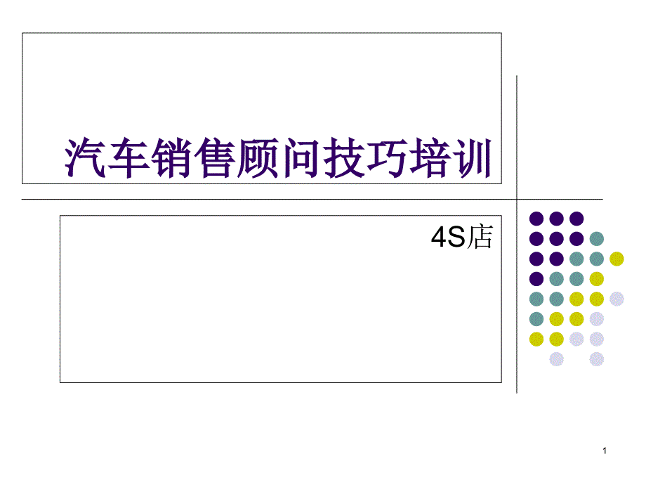 S店汽车销售顾问技巧培训_第1页