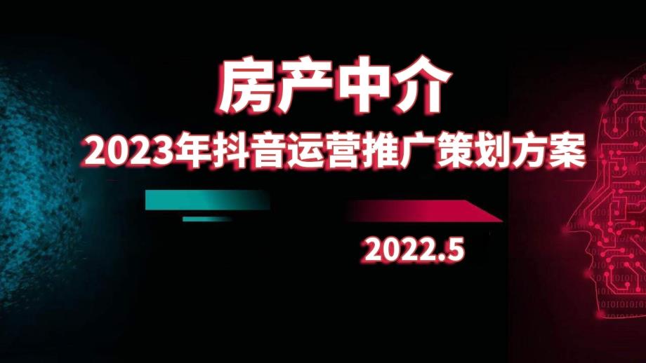 2023年房產中介抖音運營推廣策劃方案_第1頁