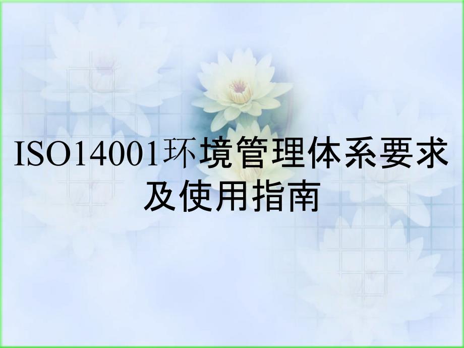 ISO14001环境管理体系要求及使用指南_第1页