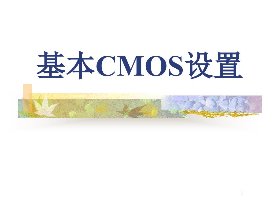 cmos设置演示文稿_第1页