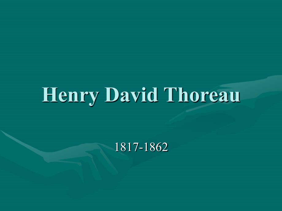 Lesson Plan 8 - Henry David Thoreau_第1页