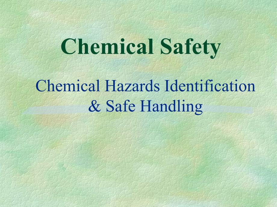 Basic Chemical Safety Training_第1页