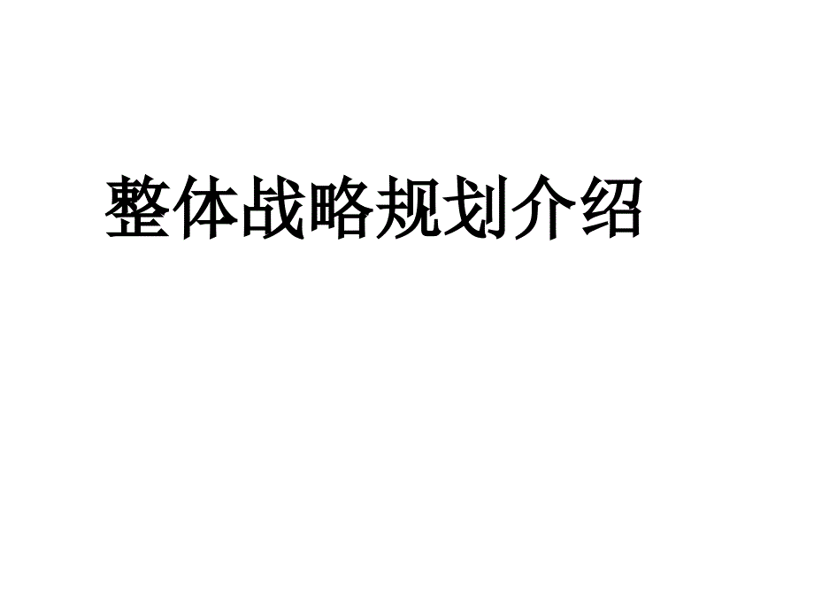 完整的公司总体整体战略规划(类似商业计划书)和方法论_第1页