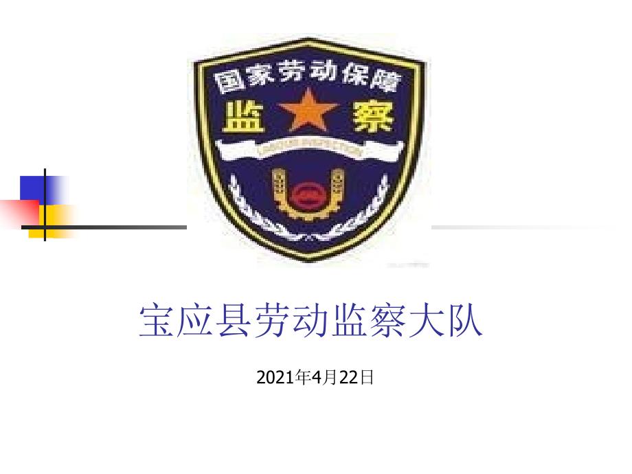 宝应县劳动监察大队讲课劳动监察系列课件_第1页