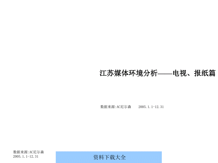 AC尼尔森江苏媒体环境分析—电视报纸篇篇--tq3160490_第1页