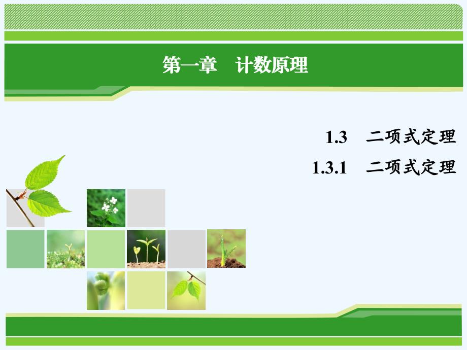 数学同步优化指导（人教选修23）ppt课件131二项式定理_第1页