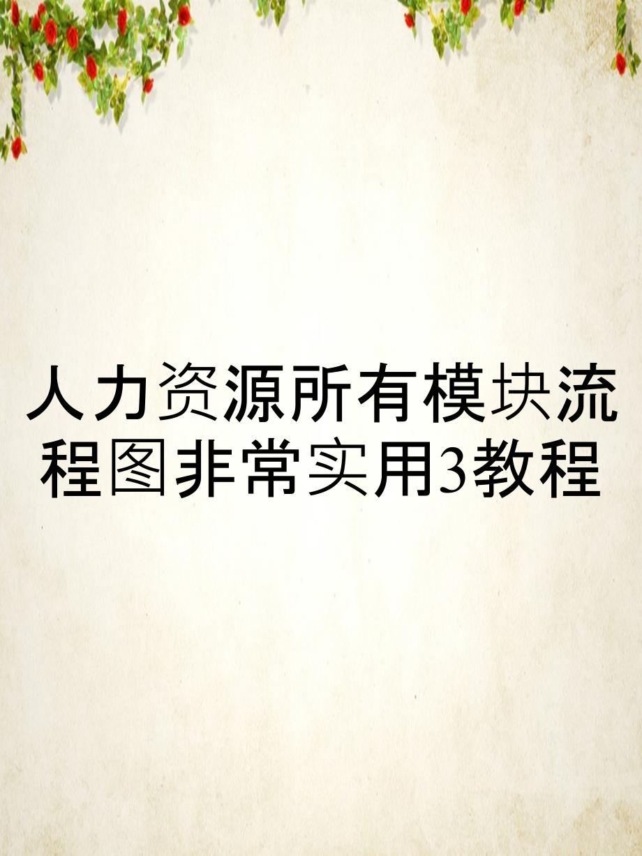 人力资源所有模块流程图非常实用3教程_第1页