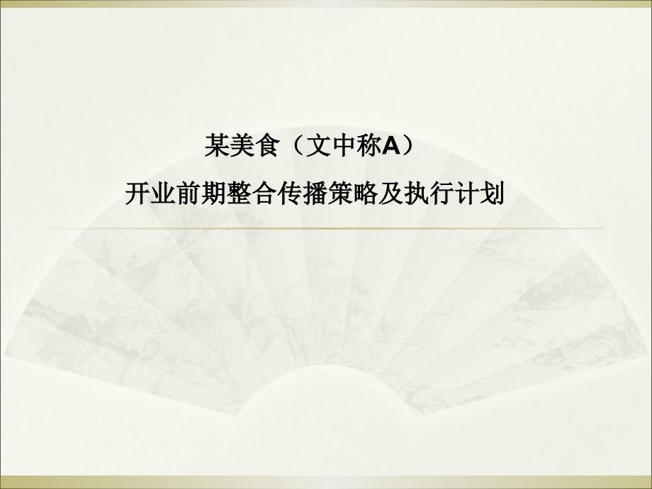 某店开业前期整合传播策略及执行计划方案课件_第1页