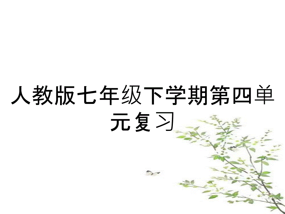 人教版七年级下学期第四单元复习_第1页