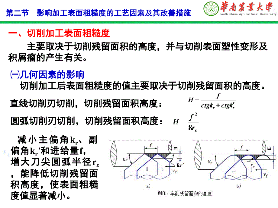 影響加工表面粗糙度的工藝因素及其改善措施_第1頁