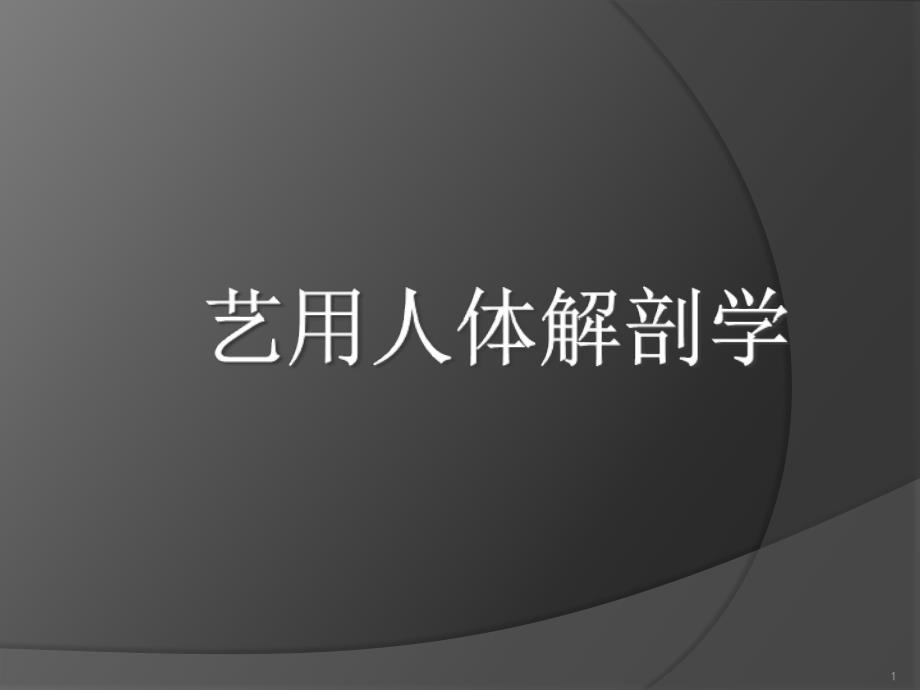 艺用人体解剖学演示课件_第1页