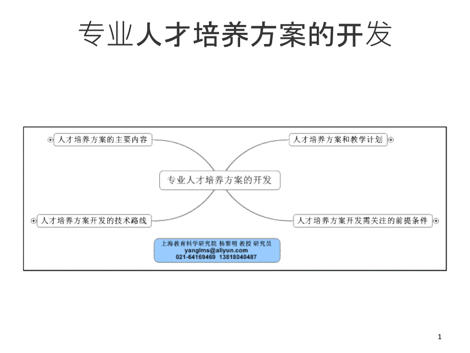 专业人才培养方案的开发_第1页