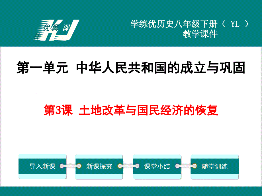 第3课土地改革与国民经济的恢复课件_第1页