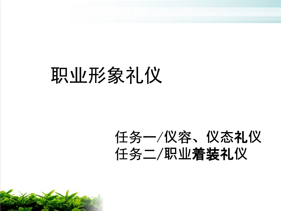 职业形象礼仪培训ppt课件模版_第1页