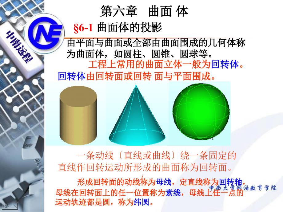 工程上常用的曲面立体一般为回转体回转体由回转面或回48_第1页