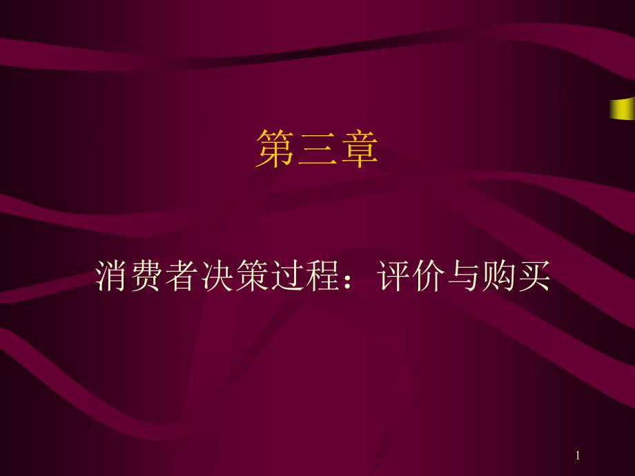 第三章 消费者决策过程：评价与购买_第1页