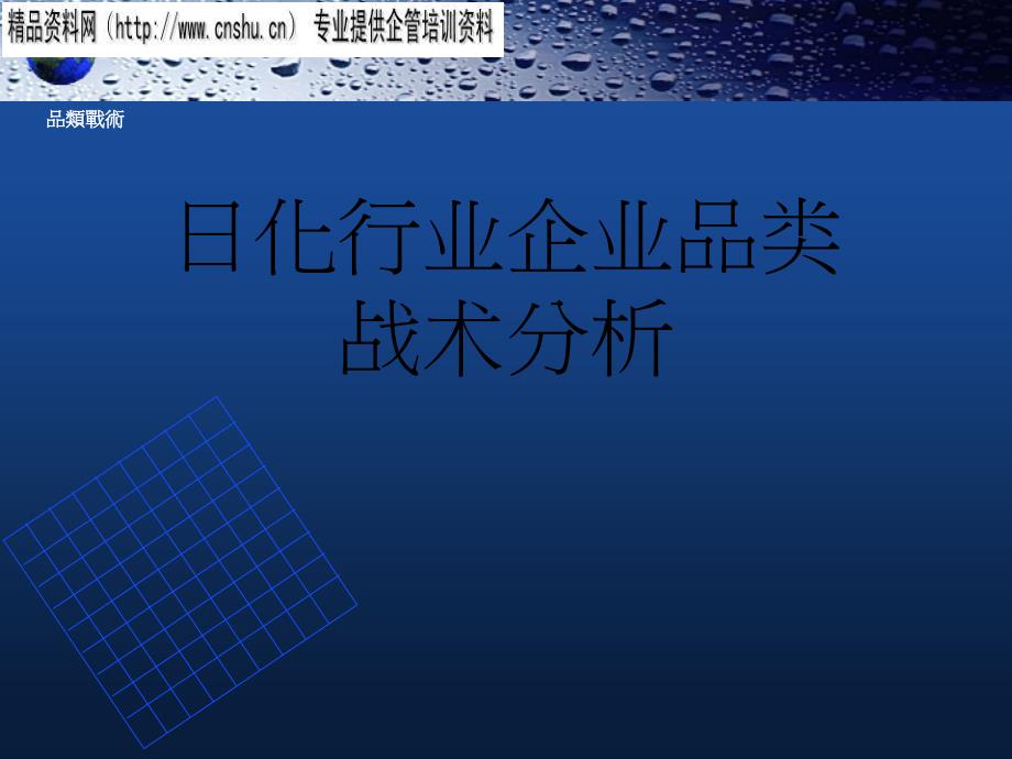 日化行业企业品类战术分析_第1页