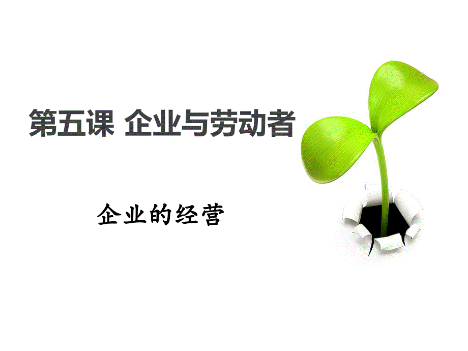 第五课第一节企业的经营最新版课件_第1页