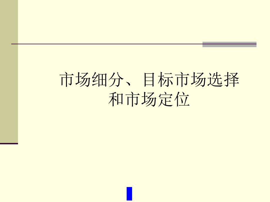 市场细分、目标市场选择和市场定位_第1页
