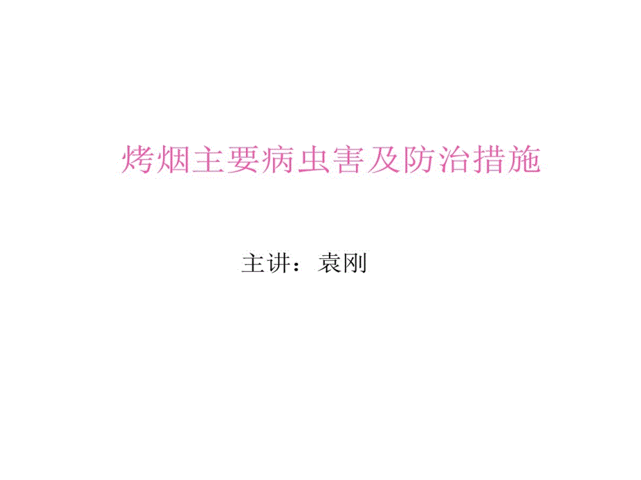 烤烟主要病虫害及防治的措施课件_第1页