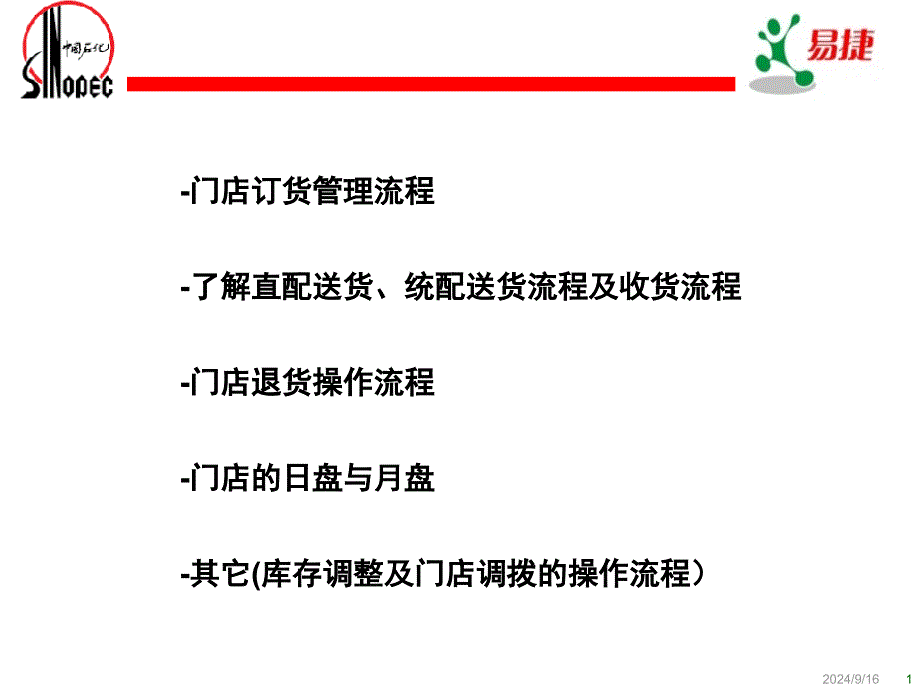 中石化易捷便利店业务培训_第1页