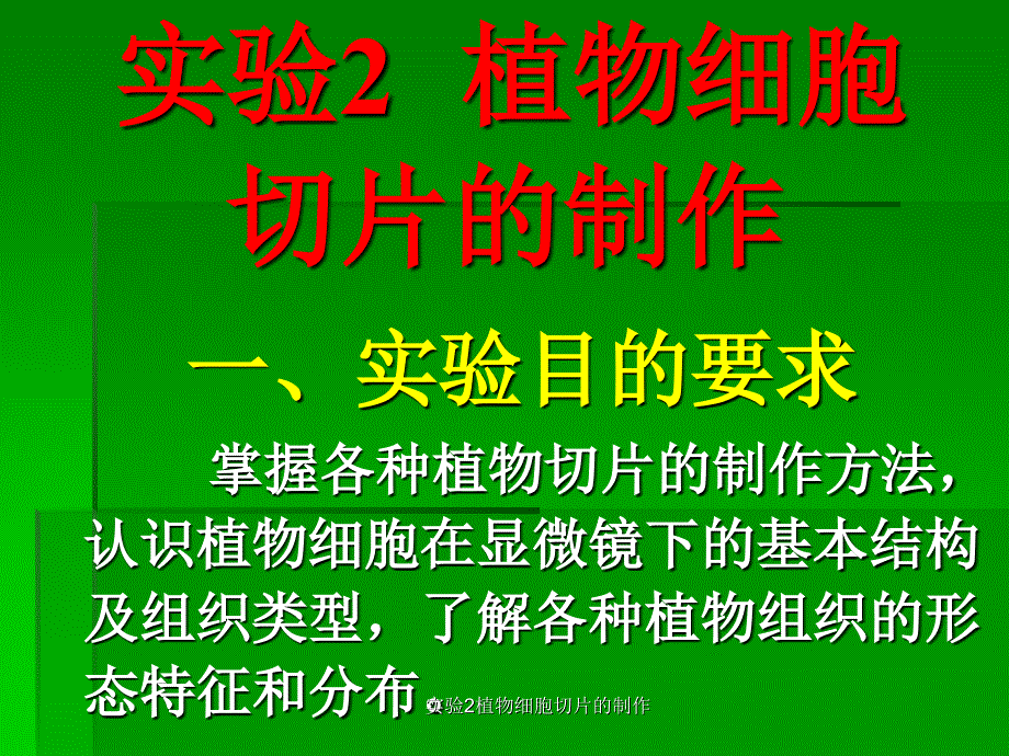 实验2植物细胞切片的制作课件_第1页